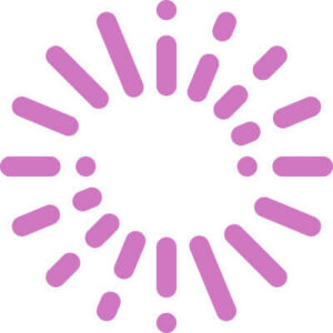 Pink starburst or radial light pattern icon representing the Light Adjustable Lens